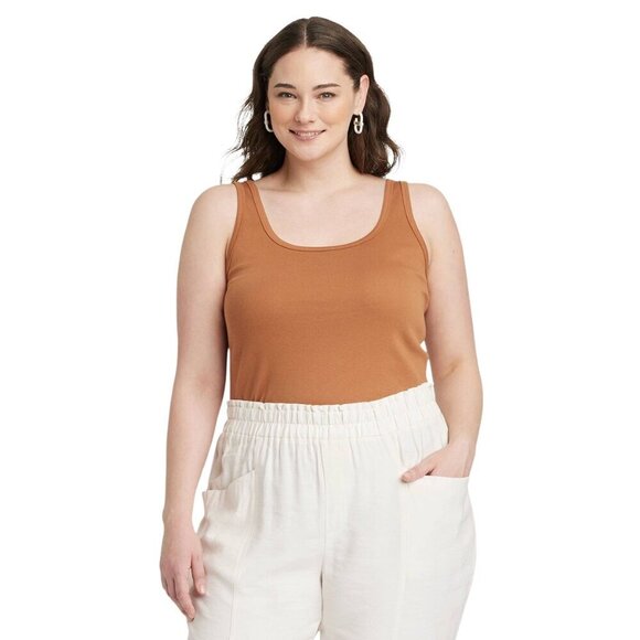 A New Day NWT Brown Slim Fit Sleeveless Tank Top Size XXL - Picture 1 of 9